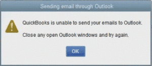 quickbooks outlook error